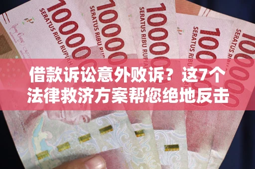 武汉借款诉讼意外败诉？这7个法律救济方案帮您绝地反击！