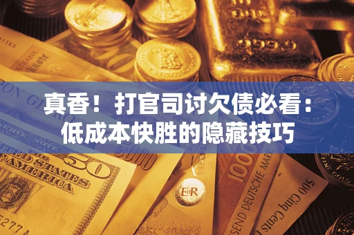武汉真香！打官司讨欠债必看：低成本快胜的隐藏技巧