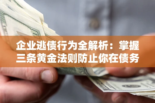 武汉企业逃债行为全解析：掌握三条黄金法则防止你在债务乱局中“踩雷”